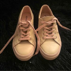 Superga Blush Leather Sneakers